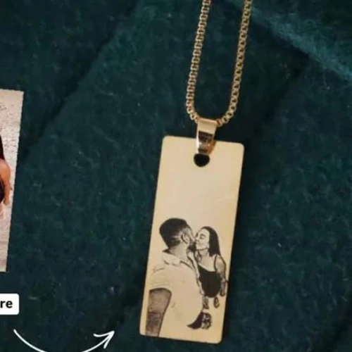 Personalized Photo Engraved Pendant - Image 2